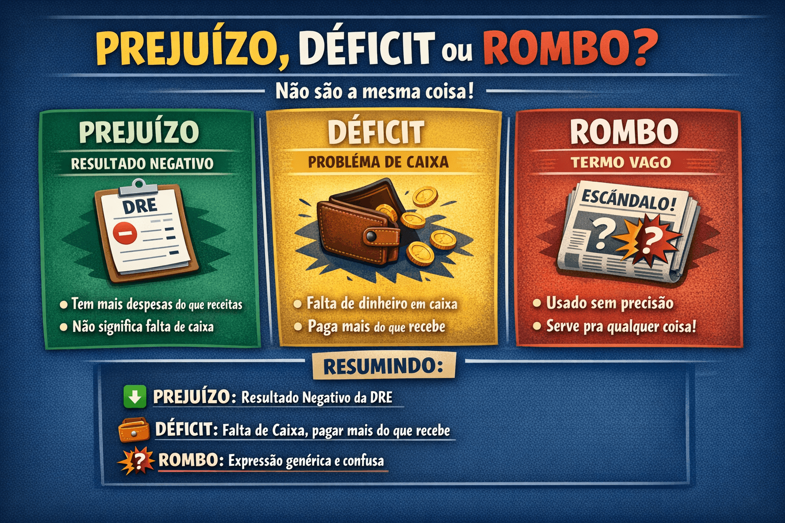 Rombo, déficit ou prejuízo?